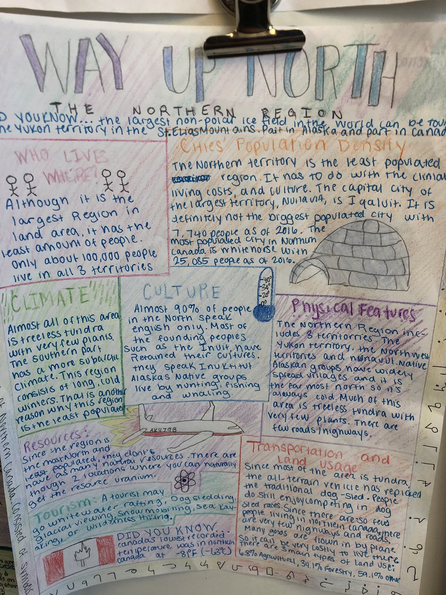 MrPotts282's tweet photo. Learning about the regions of Canada using “one-pagers” https://t.co/Azrjoe7Ymy