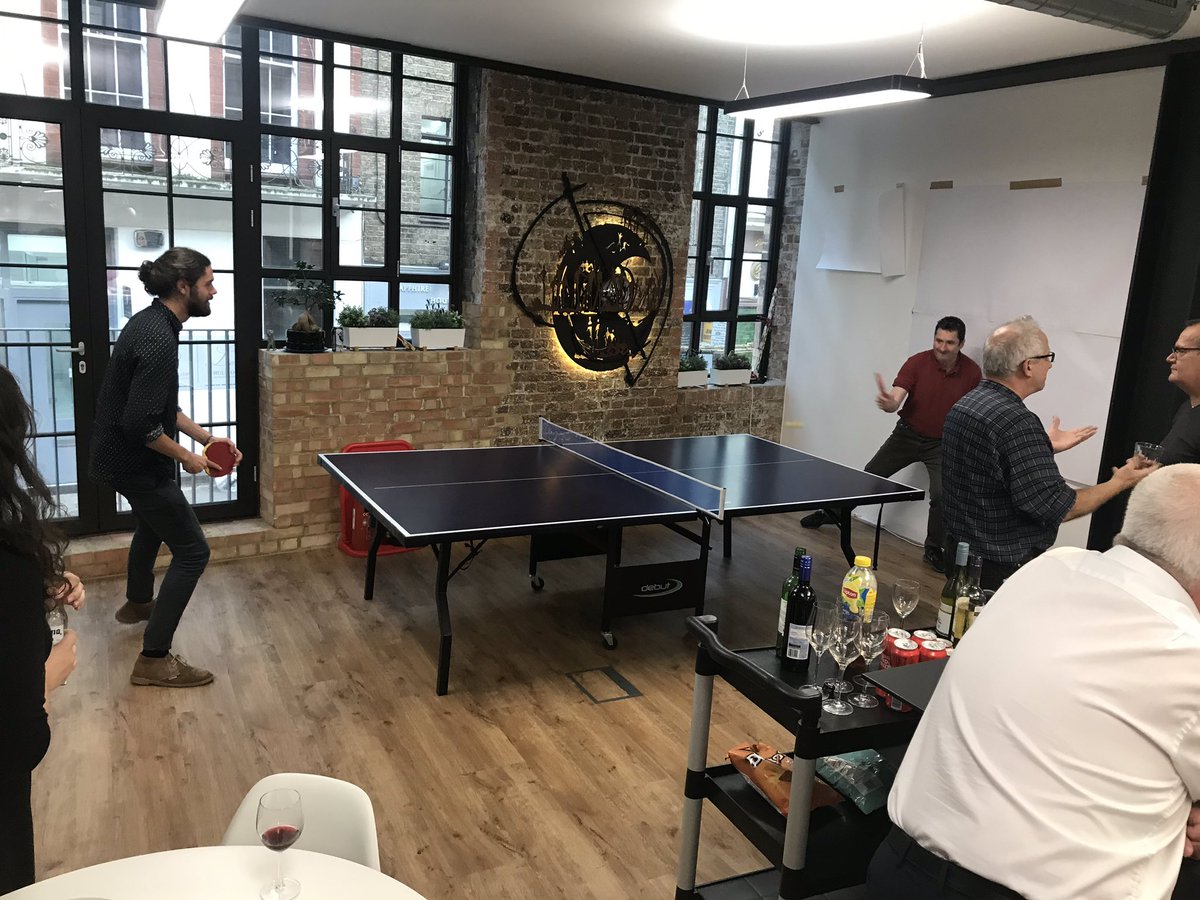 Carla_IBIGroup's tweet photo. Another great week that ends in our London Studio @ibigroup lots of meetings and deadlines and the best way to celebrate success is spending the evening catching up and play some table tennis #friends #HappyFriday https://t.co/j88yVC6rx0