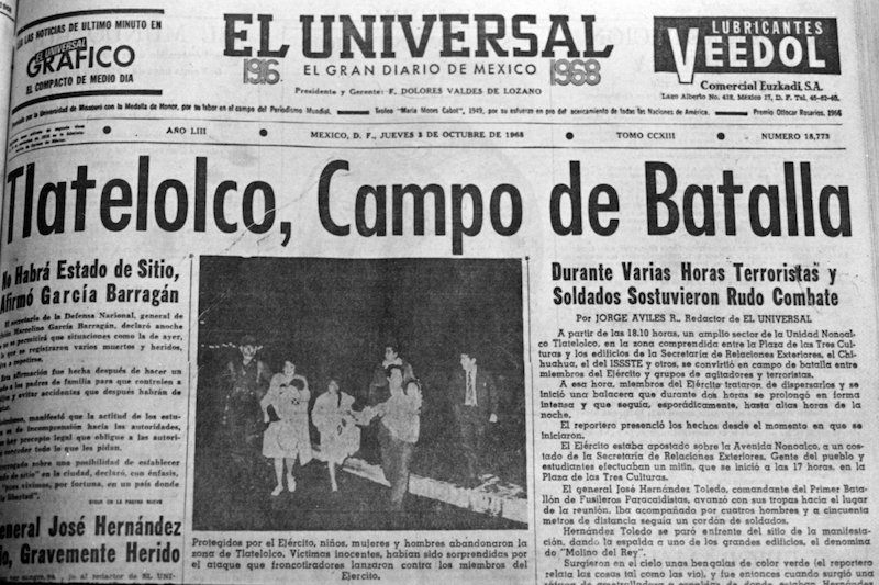 Canal22's tweet image. ‘Balacera entre francotiradores y el ejército en Tlatelolco’, ‘Durante horas, terroristas y soldados sostuvieron rudo combate’, ‘Manos extrañas se empeñan en desprestigiar a México’…

¿Sabes qué decían las portadas de los diarios el 3 de octubre?

“Memoria del 68”

Hoy, 17:00h.