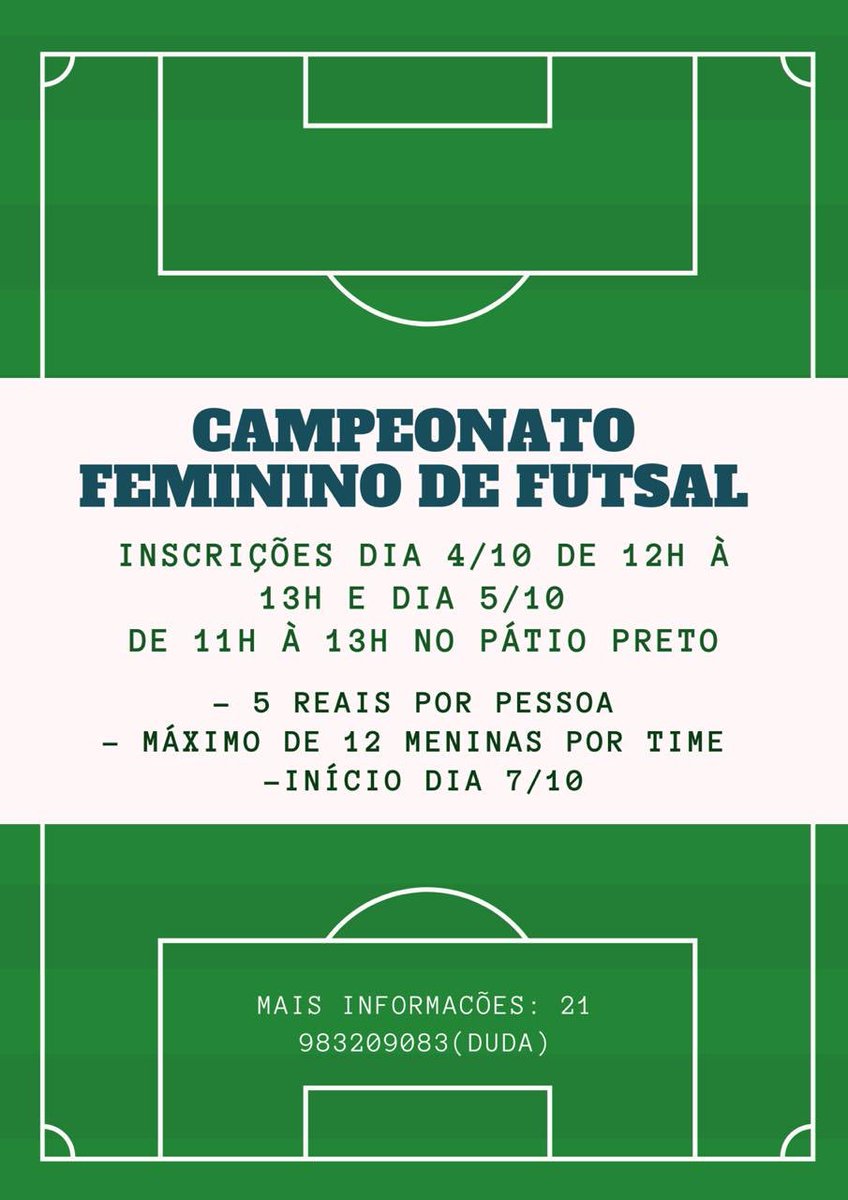 InternoSc3's tweet photo. E O CAMPEONATO FEMININO ESTÁ CHEGANDOOOOO!!!!

RELEMBRANDO Q AS INSCRIÇÕES VÃO ATÉ AMANHÃ NA FRENTE DA BIBLIOTECA DA II https://t.co/SgO3bBb9oZ