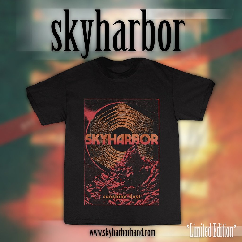 The new limited edition "Ethos" shirt is available now for pre-order on our online store.  Visit skyharborband.com to snag one before they're gone for good.  

#merch #exclusive #sunshinedust #skyharbor #ethos #prog #progmetal #djent #limitededition #store #shopify