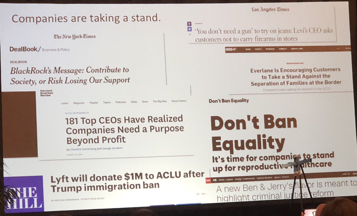 Companies are taking a stand and the idea of social impact are advancing dramatically in recent years per @DanielleSilber @Box_Org #BoxWorks #Boxworks19 #ImpactCloud