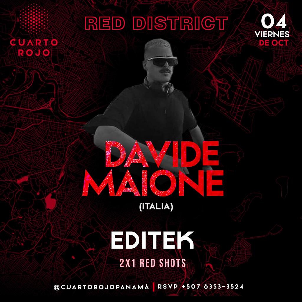 Hoy en la noches en @ Cuarto Rojo Panama 🇵🇦
#staytuned 
.
.
 #music #love #like #instagram #follow #photography #instagood #panama #cuartorojo #davidemaione #editek #italia #venezuela #art #singer #dj #musician #artist #like #musica #follow #dance #party #instagood #instagram