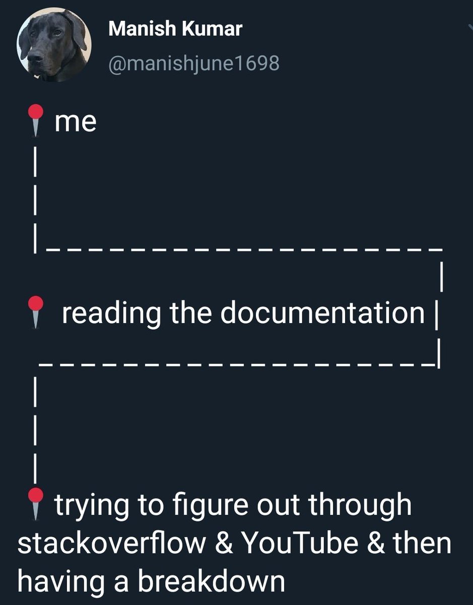CoderDespair's tweet image. Day 80 | R1
Overall, I mostly did some more bug fixing and improving of my a little bit bigger projects. Btw I feel like this is turning into a 100DaysOfMemesIsurelyHaven'tRippedRightOffOfR/ProgrammerHumot challenge right now. Lmao 

#100DaysOfCode