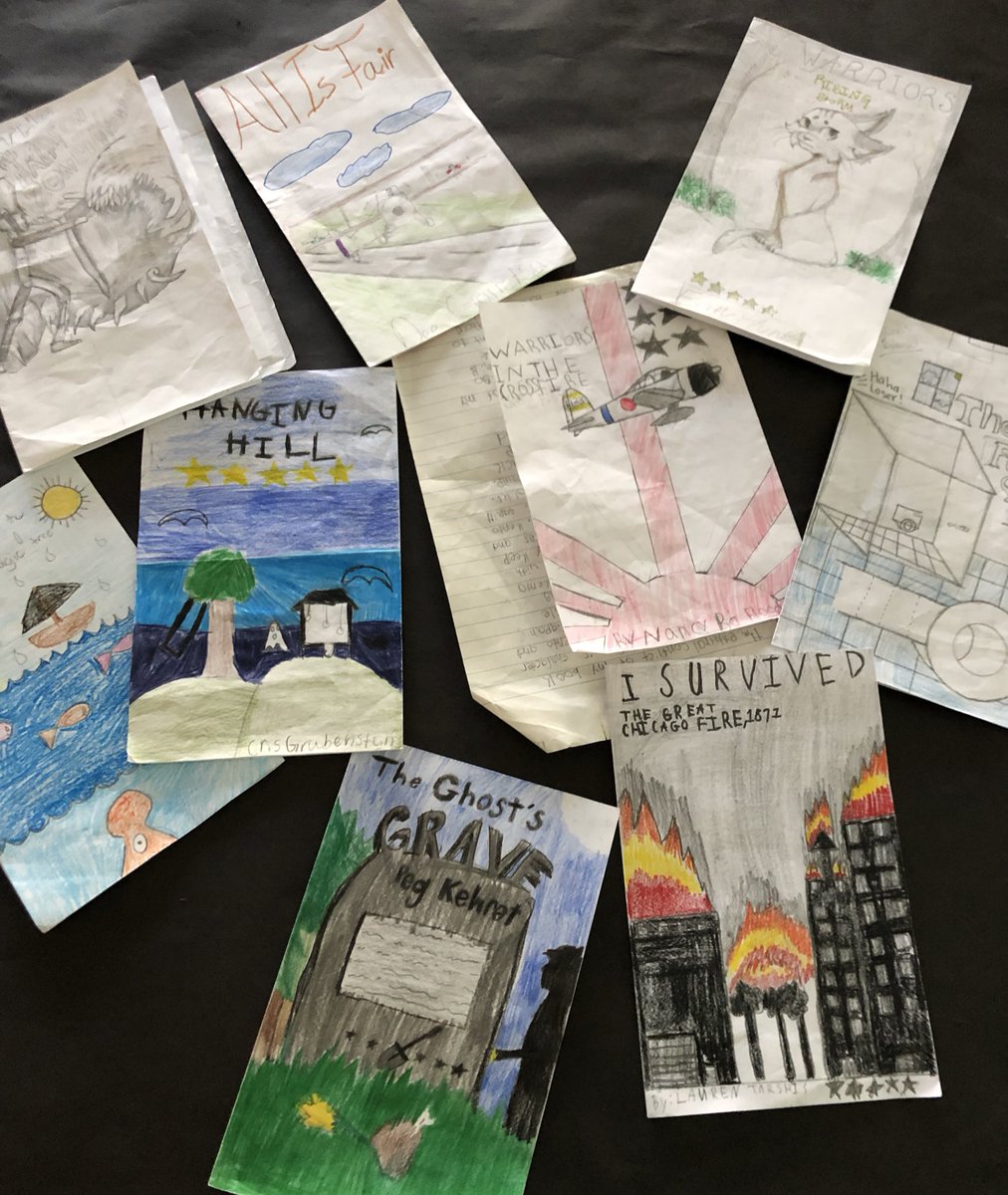 Gallery walks and one-pagers in the 6th grade today. Students not only completed the one-pager, but had to design a new cover for the book, as well. What a great way to head into fall break! <a href="/wbmsboro/">Whitworth-Buchanan Middle School</a> <a href="/KellyGToGo/">Kelly Gallagher</a>