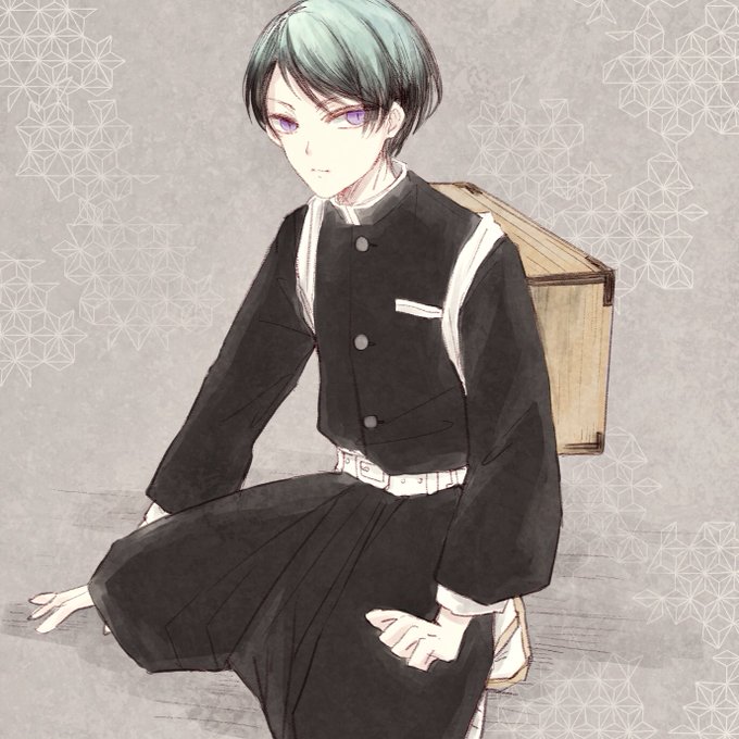 影💚ྀིさんがTwitterに投稿した愈史郎(鬼滅の刃)のイラスト。