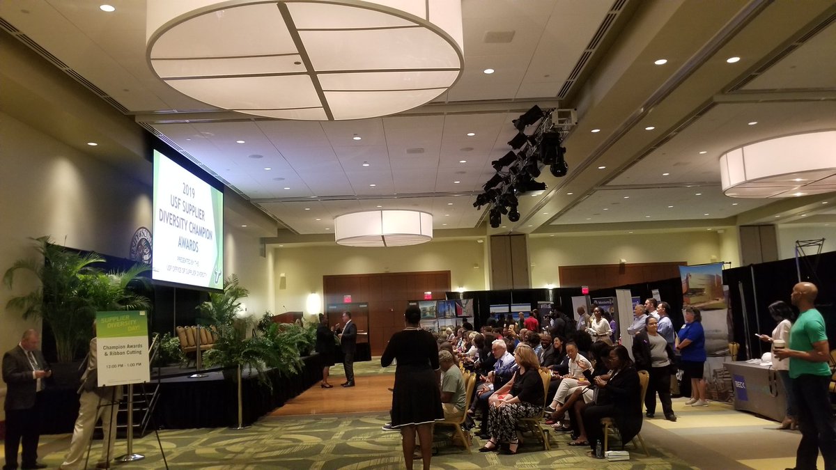 BethanieNonami's tweet photo. @USF at the Suppiler Diversity Day. Starting the Champions Awards Ceremony. #2019USFSDD @USF_OSD https://t.co/7xYwE0Caq7 https://t.co/rP8S4kbAFF