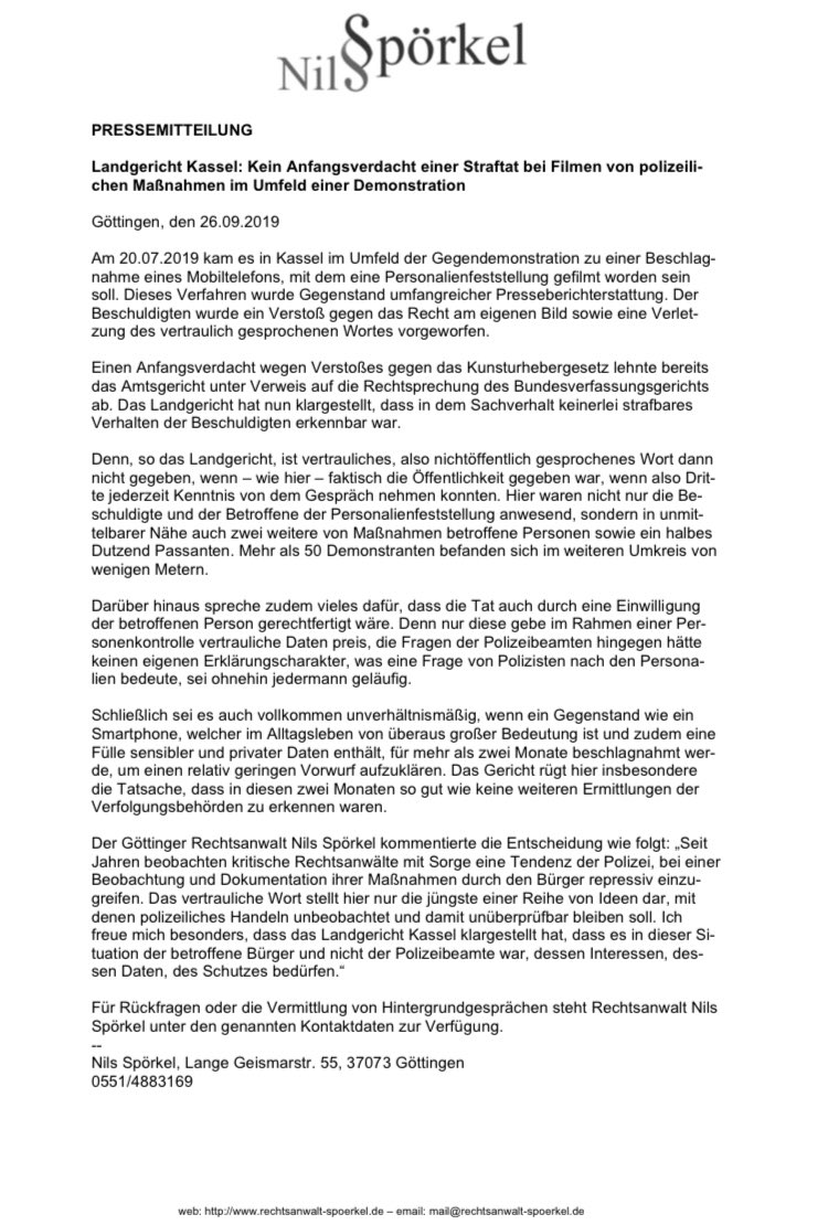 beobachtung_goe's tweet photo. für den Alltag äußerst wichtig ist und eine Straftat nach § 201 StGB dagegen nur eine geringfügige Straftat ist.
Gut dazu auch, die PM von @NilsRa.
@rav_gs @vonDobrowolski
#ks2007 #ks20juli #nopasaran #nonazisks @BgRKassel
@jungewelt @ndaktuell @tazgezwitscher @hanvoi @Chr_Rath https://t.co/tdBDSAaoen