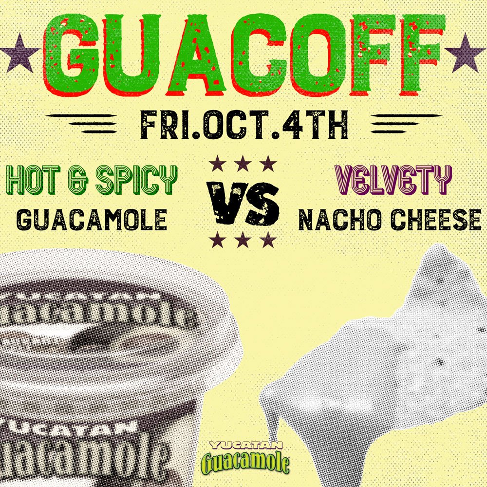 Things are heating up in the ring between team spicy and team cheesy in today's Guac Off! This round, we've got hot &amp; spicy guacamole facing off against velvety nacho cheese. Which one would you rather see smothered over a tortilla chip?

@tostitos What's your take on the matter?