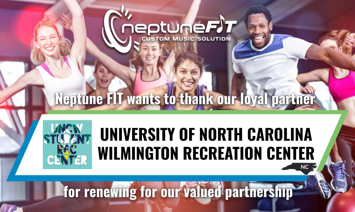 <a href="/NeptuneFIT/">Neptune FIT</a> would like to thank <a href="/UNCWCampusRec/">UNCW Campus Rec</a> for renewing our valued partnership! We are delighted to continue providing you with energetic, 100% lyric-safe music and the professional radio sound everyone loves!