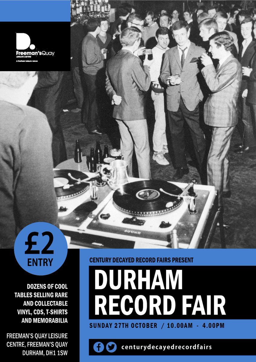 centurydecayed's tweet image. We are back in Durham at the end of the month with the finest selection of vinyl, CDs &amp;amp; memorabilia in the North East
#Durham #vinylrecords #vinylcollection #records