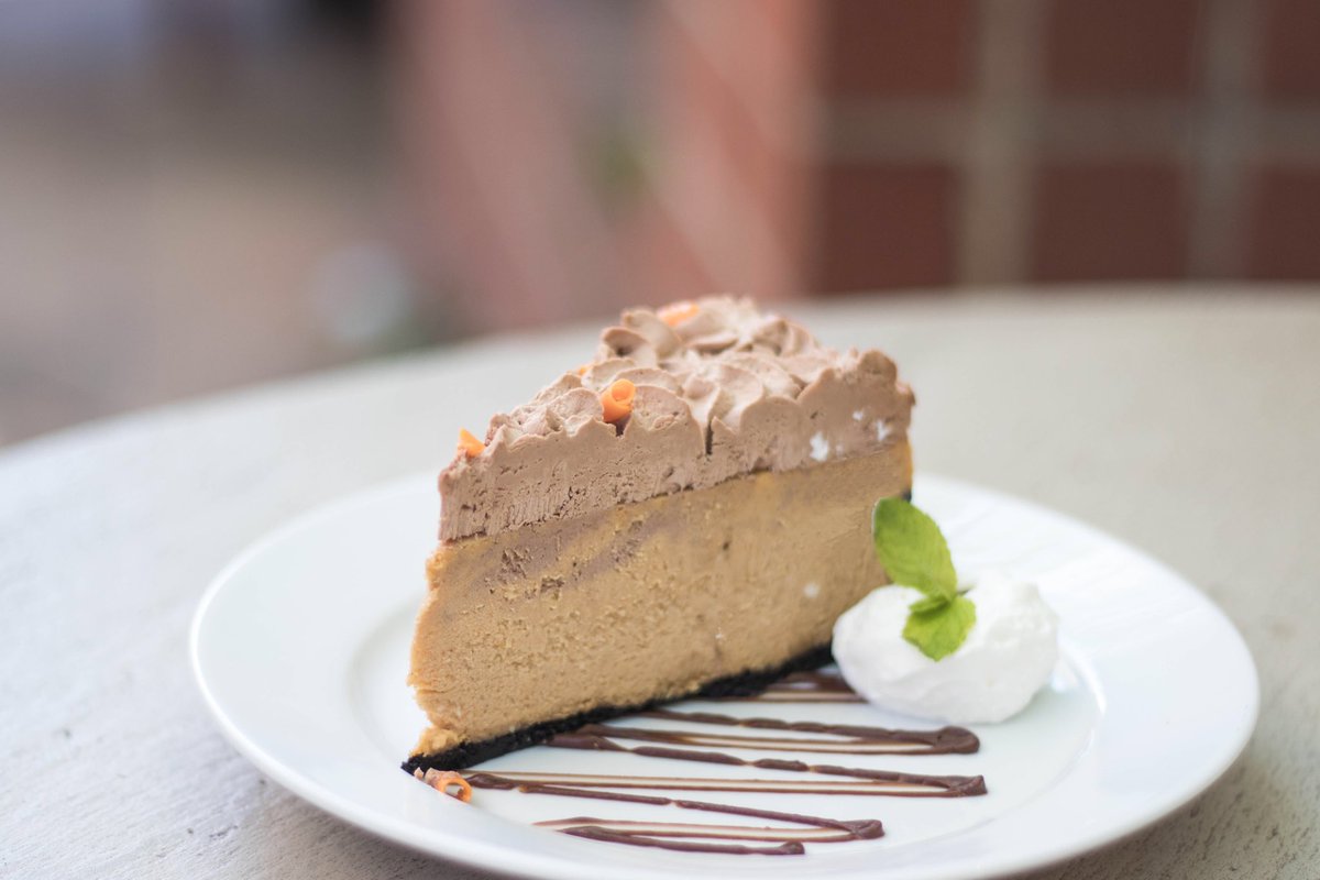 It’s the season to get spooky! Come take a bite into our delicious Chocolate Pumpkin Cheesecake that’s better than any Halloween candy! #WeatherVane #SouthernSeason #SpookySeason #Cheesecake