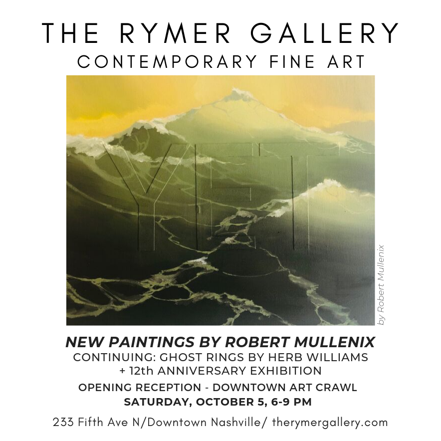 TOMORROW: Join us 6-9pm <a href="/TheRymerGallery/">The Rymer Gallery</a> for #firstsaturdayartcrawl &amp; opening reception of New Paintings by Robert Mullenix, continuing Ghost Rings by Herb Williams &amp; 12th Anniversary Exhibition.
-
-
#ghostrings #herbwilliams #crayons #fineart
#collectart #artsnashville