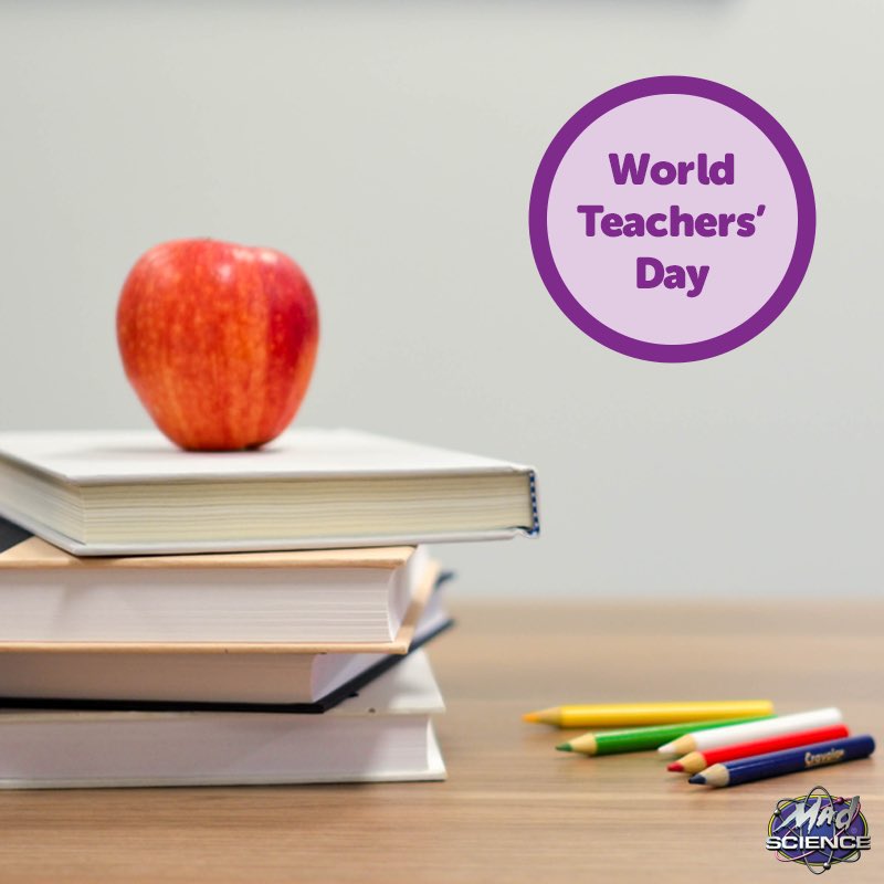 madsciencehou's tweet photo. Tomorrow, October 5th, is World Teachers’ Day! Join us in celebrating educators around the globe, who play a vital role in the development of young minds, by tagging a teacher in your life and thanking them for all that they do! #worldteacherday #teacherappreciation https://t.co/WG0NNxEpUv