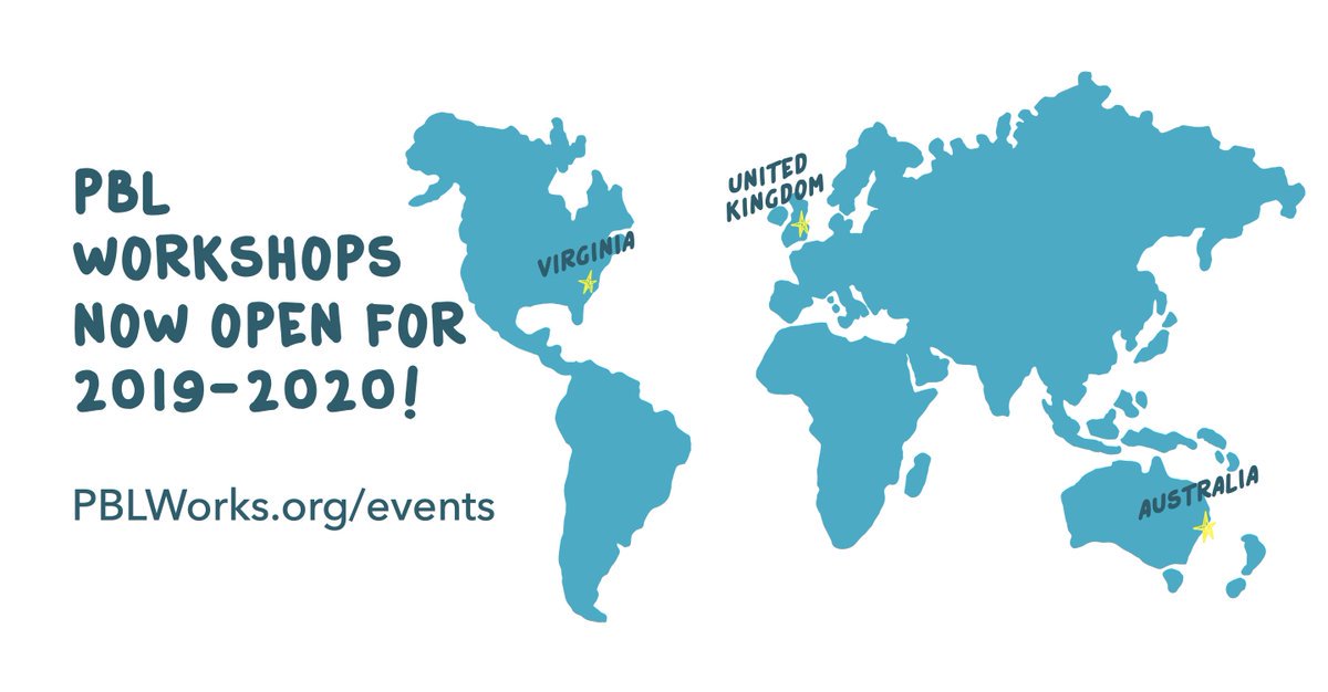 PBLWorks's tweet photo. Learn more about Project Based Learning, and connect with a worldwide network of educators. We're coming to Virginia, the UK, and Australia soon! Join us! https://t.co/zTHpewL9Hu
#PBL #k12 #edu #ukedchat #AussiePBL #PBLworks_downunder #iOTF6 @ukedge @lf_virginia @PDTaylor73 https://t.co/DeYPbE8T4b