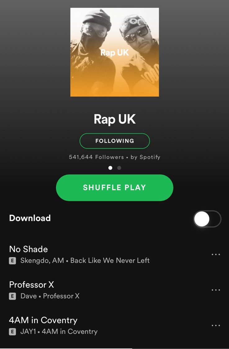 SkengdoxAm's tweet photo. Shout outs to @SpotifyUK for making us the Rap UK cover 💚 #BLWNL OUT NOW https://t.co/J7hsgskQKB https://t.co/ZOjcCt52aG