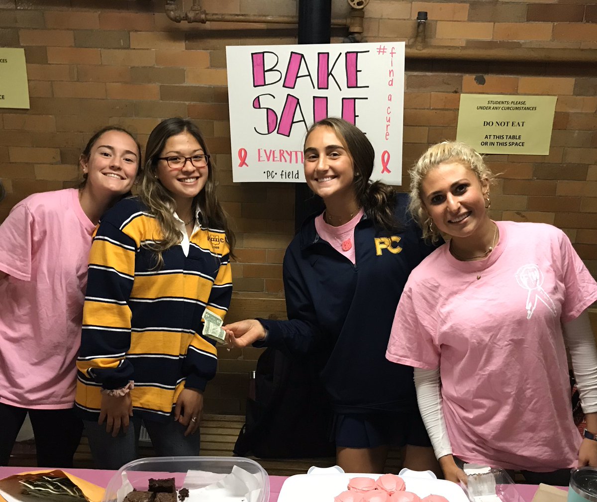 Breast cancer awareness bake sale to support Coach Gretta!!! #FitToFight #DreamCrazyForGretta @wpcsports