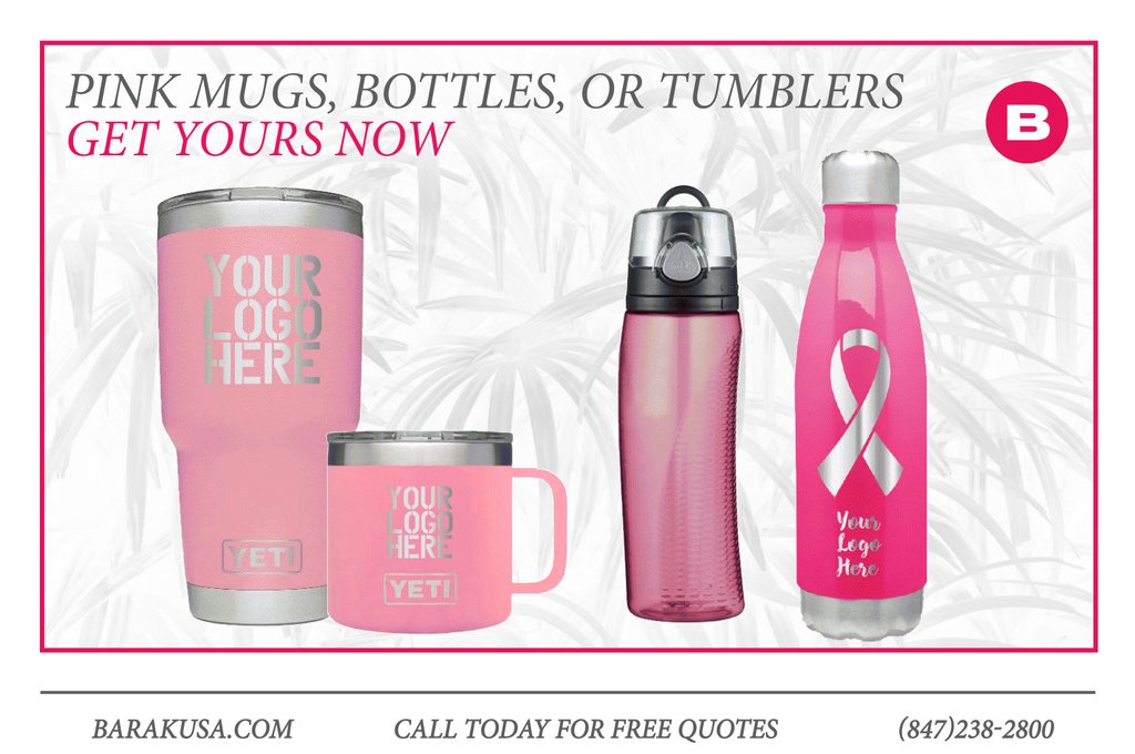 BarakBiz's tweet photo. Pink and Personal; perfect to show support for cancer awareness or just a colorful accent to your workplace or corporate apparel.

#CancerAwarenessMonth
#Personalized
#CustomDrinkware
#LaserEngraving
#PromotionalItems https://t.co/IHFuDp5ulK