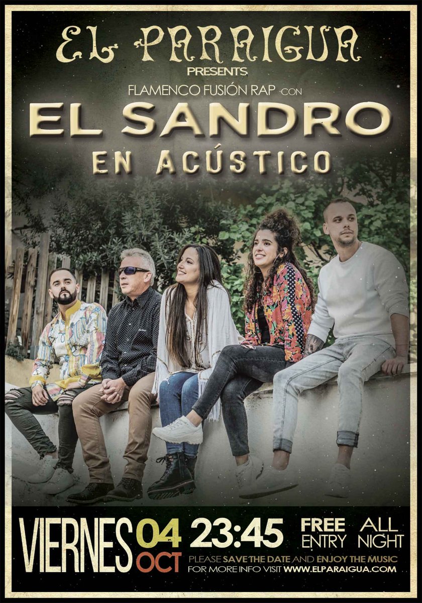 Esta noche es Gratis!!! En pleno centro de Bcn (metro + cercano Liceu) Te apuntas? Formato acústico de "El Sandro", rap fusión flamenco