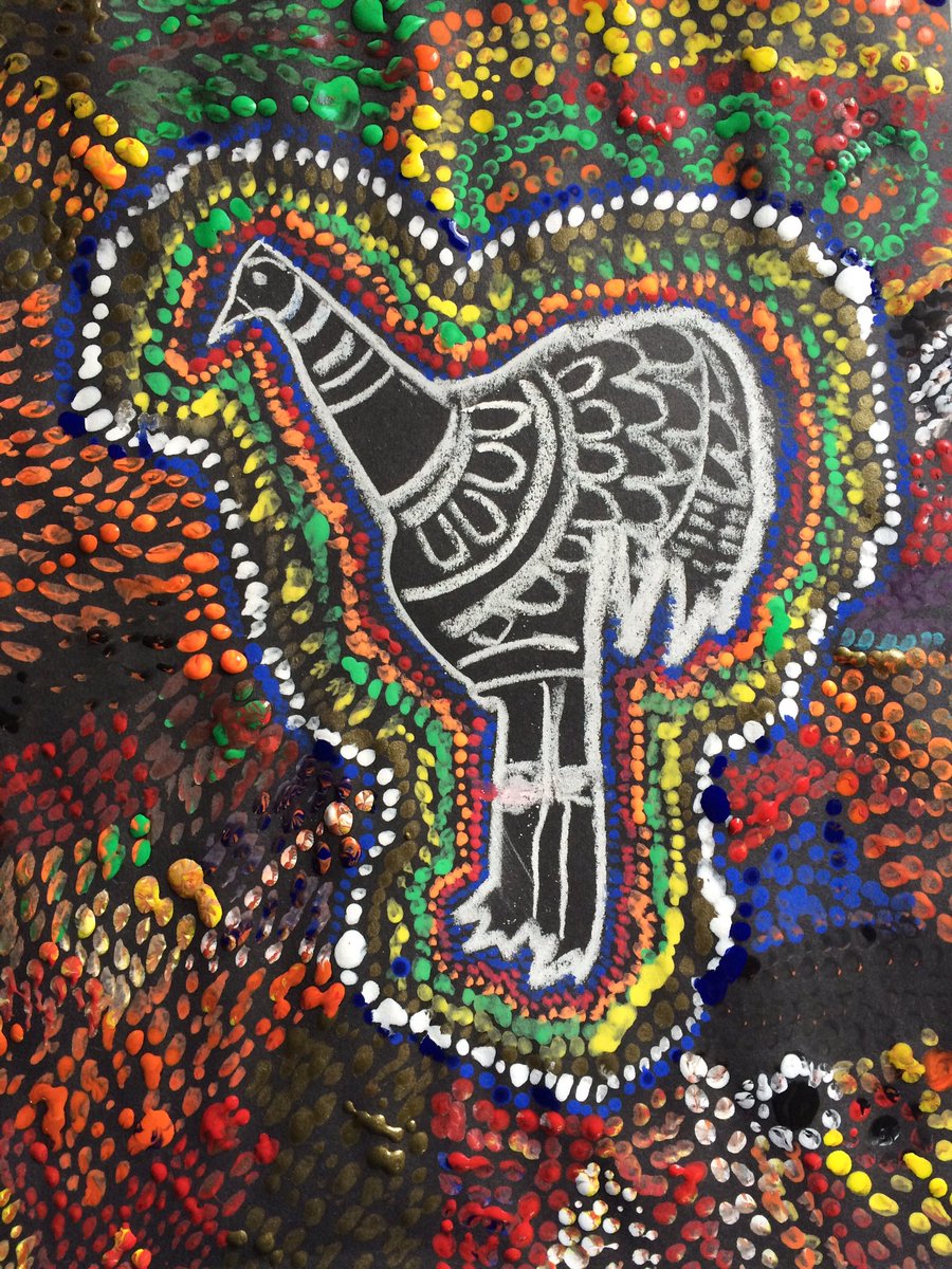 bexbaldwin's tweet photo. Excellent Aboriginal work from Year 8 today #focused @CastleManor https://t.co/HFecTDRvHi