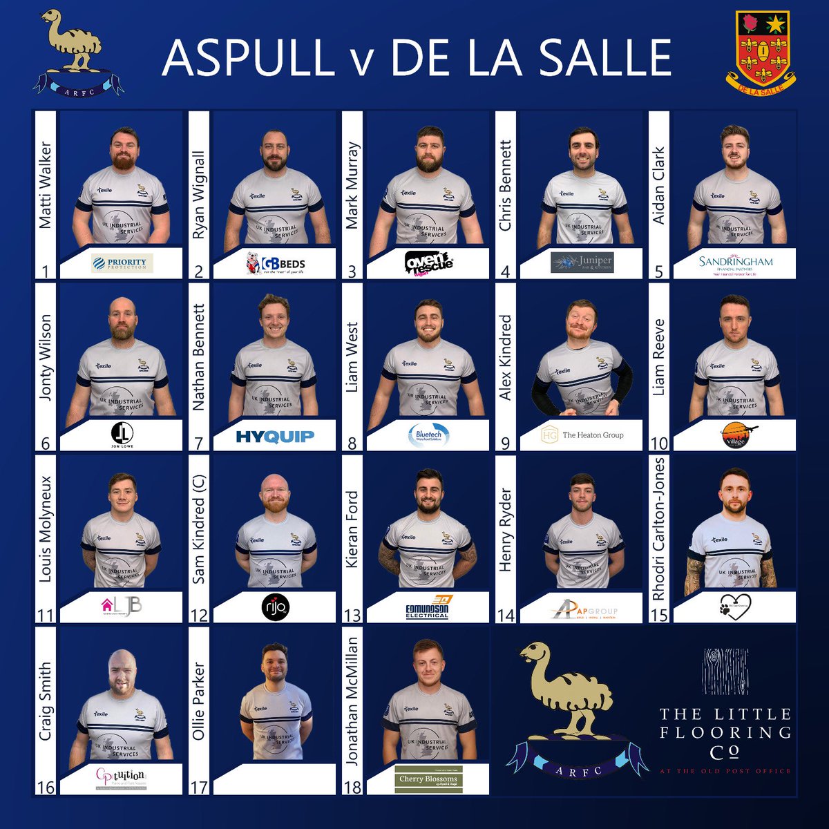 Aspullrfc's tweet image. Come on the Mob!

Aspull 1st XV are at home tomorrow v @delasallerufc in what should be a smashing game. Both teams have had mixed starts so get yourself down to the club.
KO 3pm #uptheemus #aspull #aspullrfc