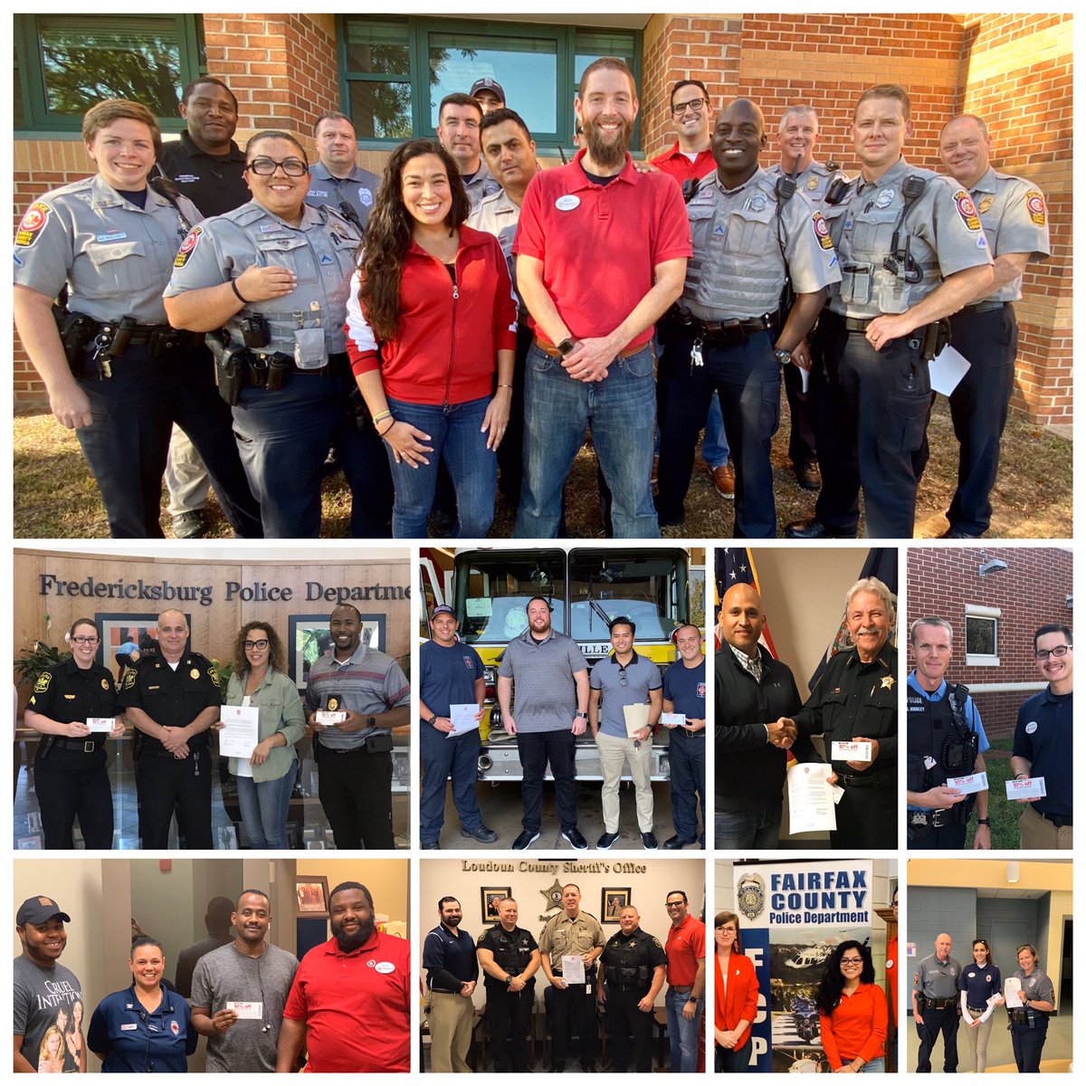 I want to take a moment to recognize all of the first responders that help keep our communities and stores safe each and every day. Leesburg, Loudoun, Fairfax, Prince William, Stafford, and Fredericksburg Police, Fire, and EMS. We are thankful to have these great partnerships!!