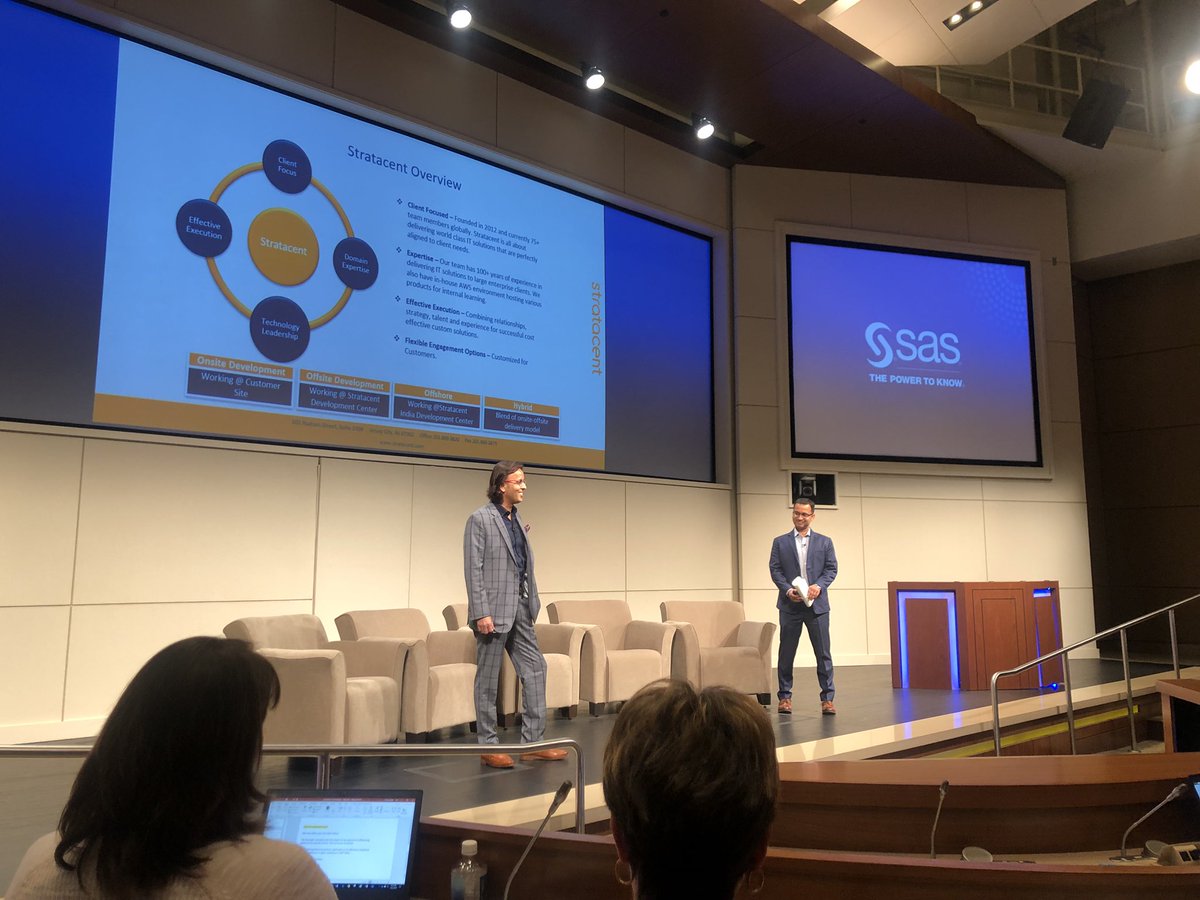 Stratacent's tweet photo. Manish &amp; Amit presented yesterday at SAS’s Global Alliances &amp; Channels Town Hall. Thanks @SASsoftware for this opportunity! #SAS #analytics #stratacent https://t.co/PvFAKOCBwn