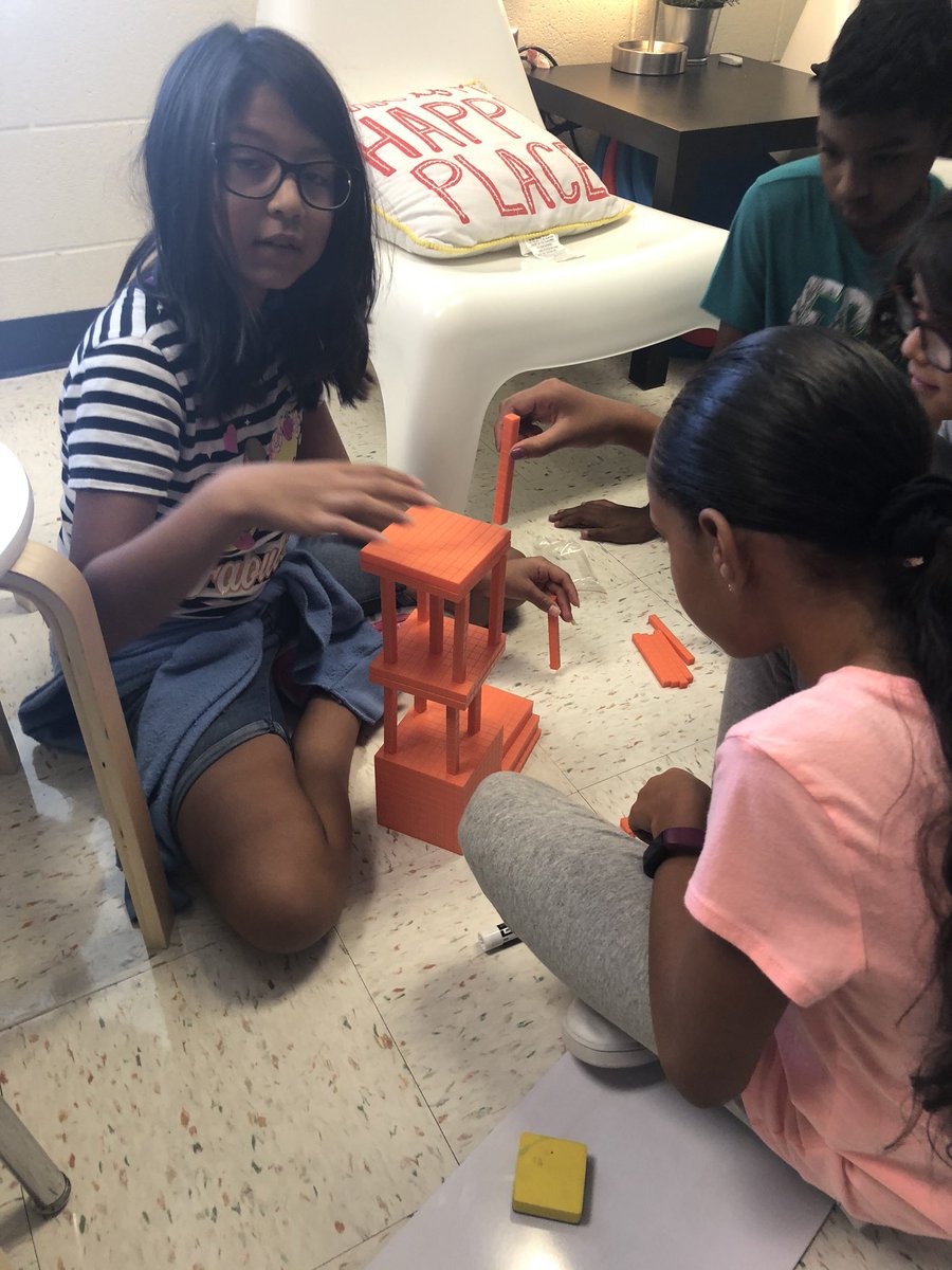 L_Rod1127's tweet photo. Ending our decimal unit with a STEM challenge that is both fun and educational. First they build the tower, then they add the decimals @NISDFranklinES @NISD #kfeproud #ThisIsNISD #thestruggleisreal https://t.co/x31haRQmBe