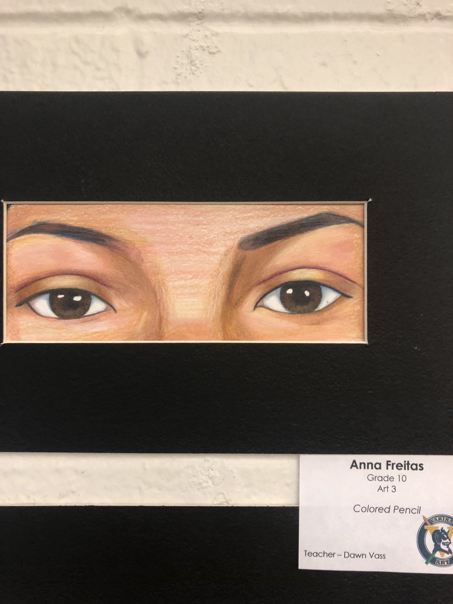 VAeducatorCTC's tweet photo. Eye 👁 love seeing my students art work displayed on campus! @VHS_BlueDevils @dawnartrva #THISisVarina #crossingthelineofaverage https://t.co/t3DLLB4mmW