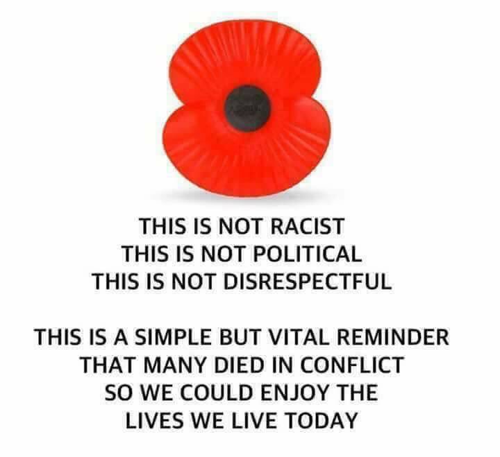 WeLeftTheEUSSR's tweet photo. We WON'T be bullied to not wear our poppies.

#ArmisticeDay
#11November https://t.co/0Vi8PkVu3S