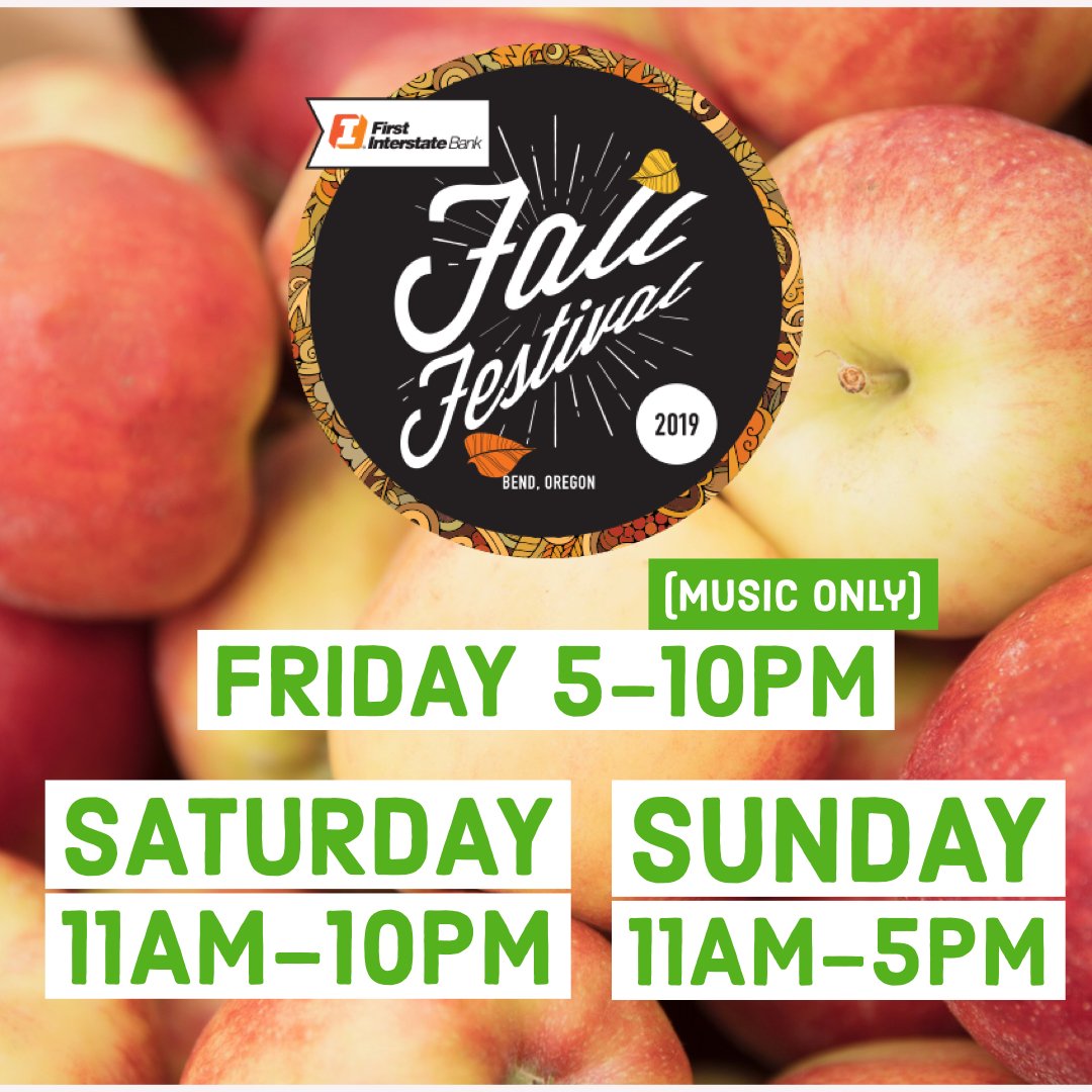 bendfallfest's tweet image. Today the First Interstate Bank Bend Fall Festival kicks off in downtown Bend, Oregon! Visit bendfallfestival.com for the full schedule of events! #bendfallfest
