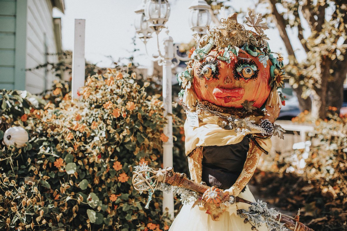 We're celebrating all month long! For the whole month of October, you can spot our artistic scarecrows all around town. Don't miss the scarecrow award winner announcement at Oktoberfest on October 19!