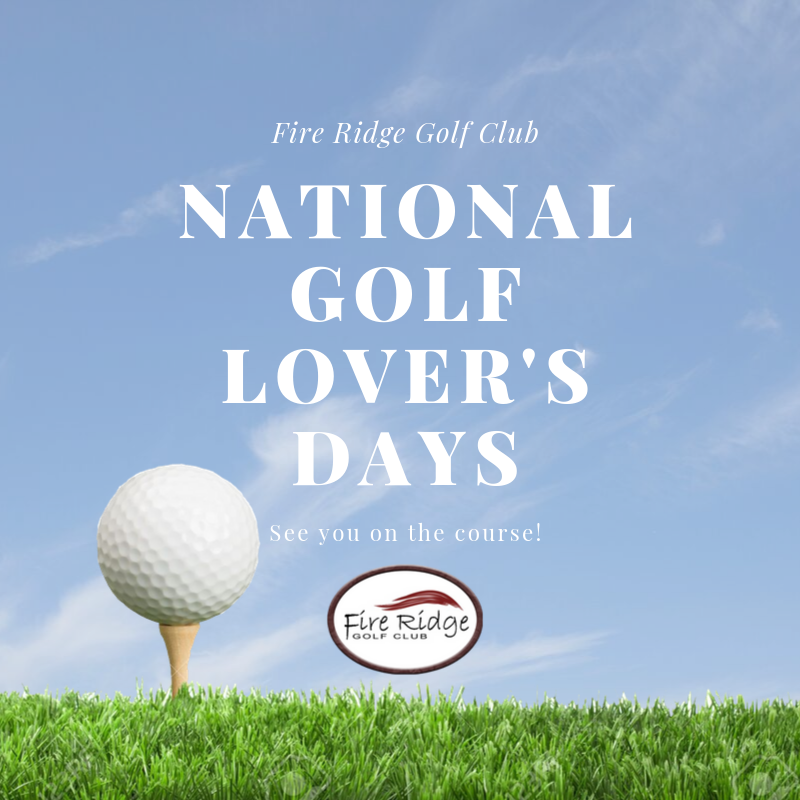 Today is National Golf Lover's Day! Be sure to get out on the course today to celebrate! Book now: fire-ridge-golf-club.play.teeitup.com
