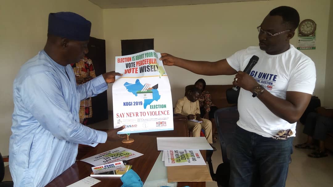 cajrrights's tweet photo. Stakeholder visit to Kogi state @NOA_Nigeria under the @nevrng project. We discussed their role in promoting peaceful election as #KogiDecides2019 and they committed to play their part. The #NEVR project is supported by @USAID &amp; @UKaid https://t.co/6d7AFCIUOR