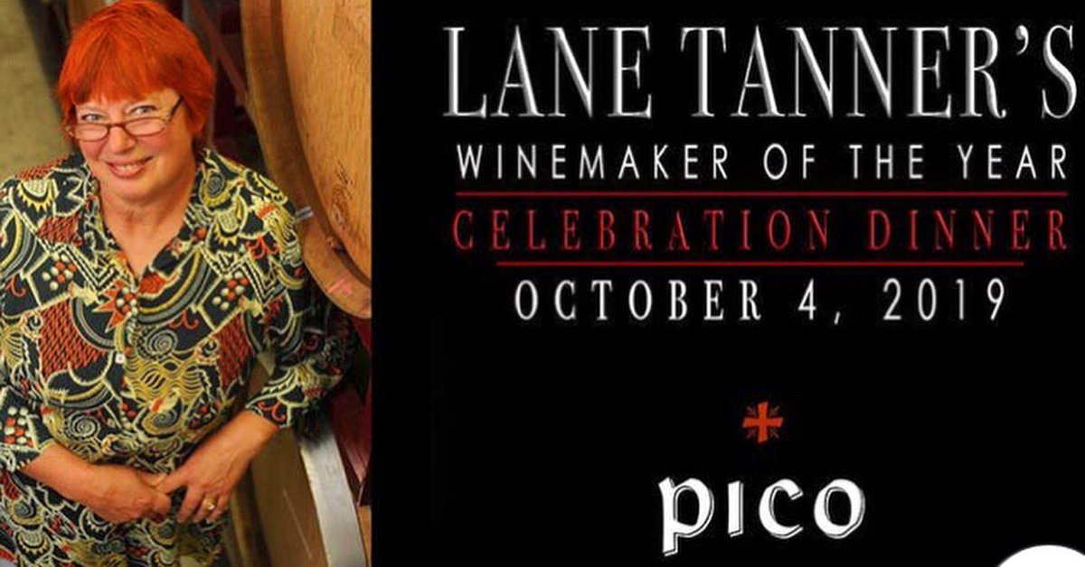 SimpleWino's tweet photo. Looking forward to celebrating this Legend and Queen of #wine @picolosalamos tonight! #cheers to an extraordinary legacy! #lanetanner #womeninwine #wineenthusiastmagazine https://t.co/OM4DESoXLL