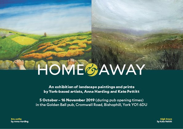 kate_pettitt's tweet photo. Joint exhibition with Anna Harding starts at the @goldenballyork tomorrow! #localartists #annaharding #katepettitt #goldenballyork #exhibition #landscapes #paintings #yorkevents https://t.co/RBbVSmS6l0