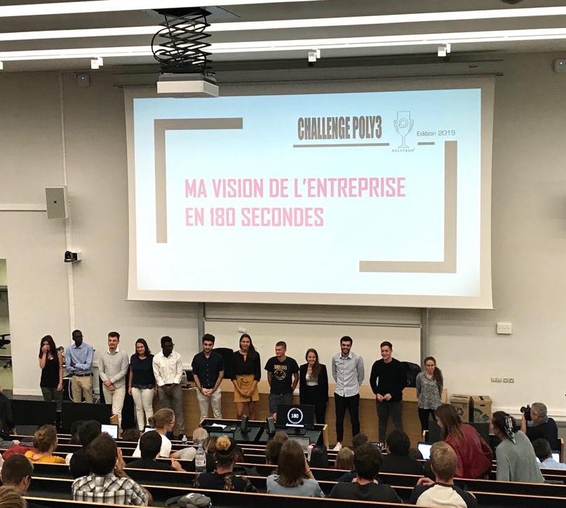PolytechNSophia's tweet image. Le « #Challenge ma vision de l’entreprise en 180 secondes » édition 2019 s’est déroulé hier sur le campus #SophiaTech. 
Nous partageons quelques moments de ce formidable événement !🏆
