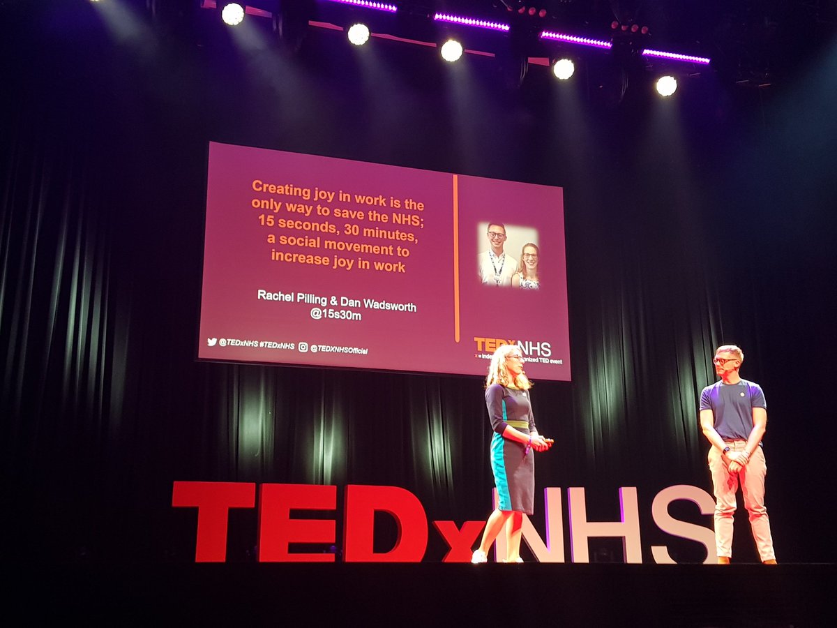 FionaNHS's tweet photo. "Let's more from surviving work to thriving at work" What 15 second mission can you do? @15s30m @TEDxNHS #TEDxNHS https://t.co/p92du3RBu1