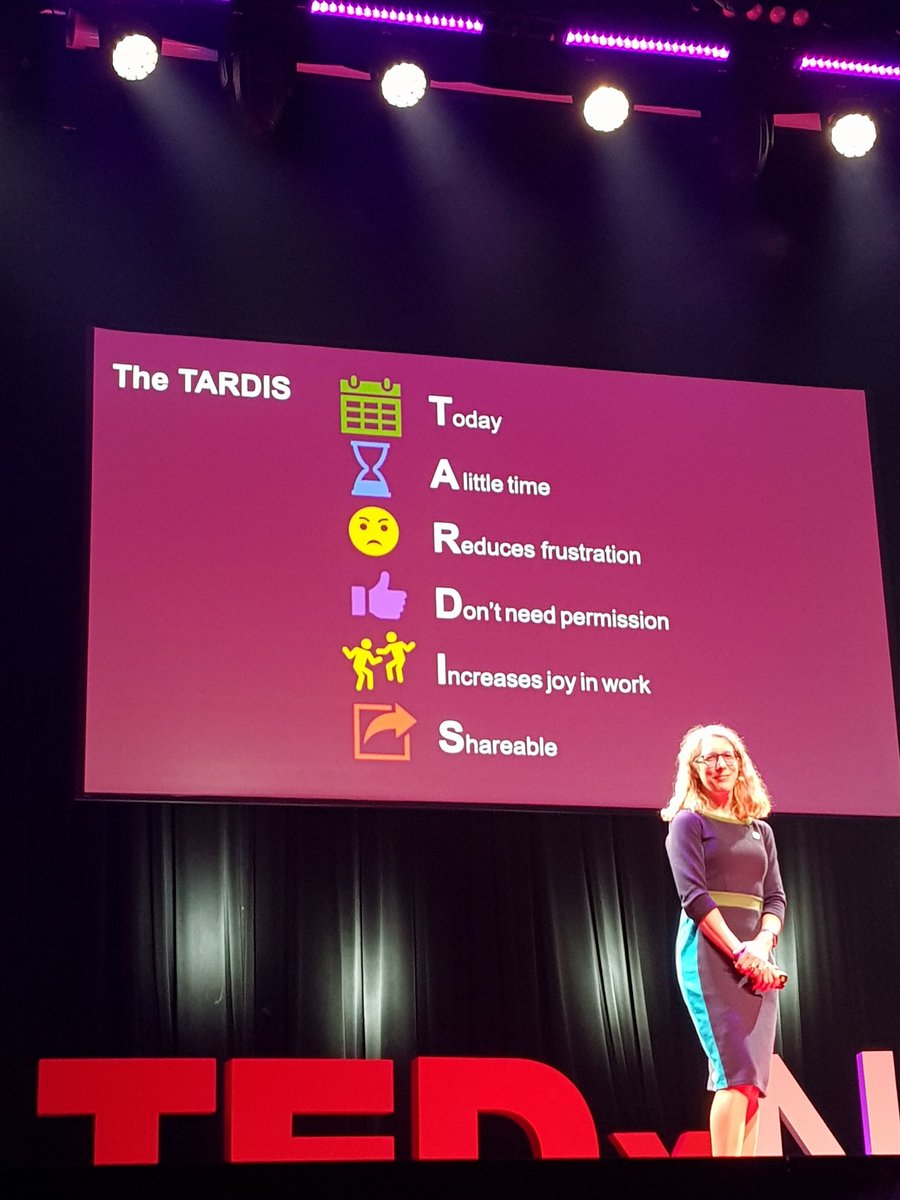 FionaNHS's tweet photo. "Let's more from surviving work to thriving at work" What 15 second mission can you do? @15s30m @TEDxNHS #TEDxNHS https://t.co/p92du3RBu1