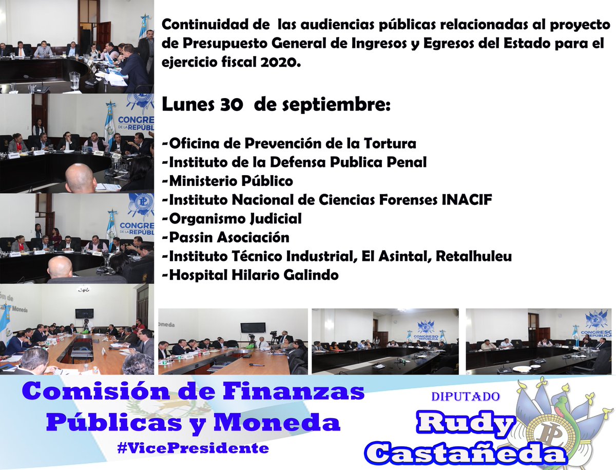 #VicePresidenteComisiónDeFinanzas Continuidad  de audiencias por el Proyecto de Presupuesto 2020
<a href="/BancadaUcn/">Bancada UCN</a>