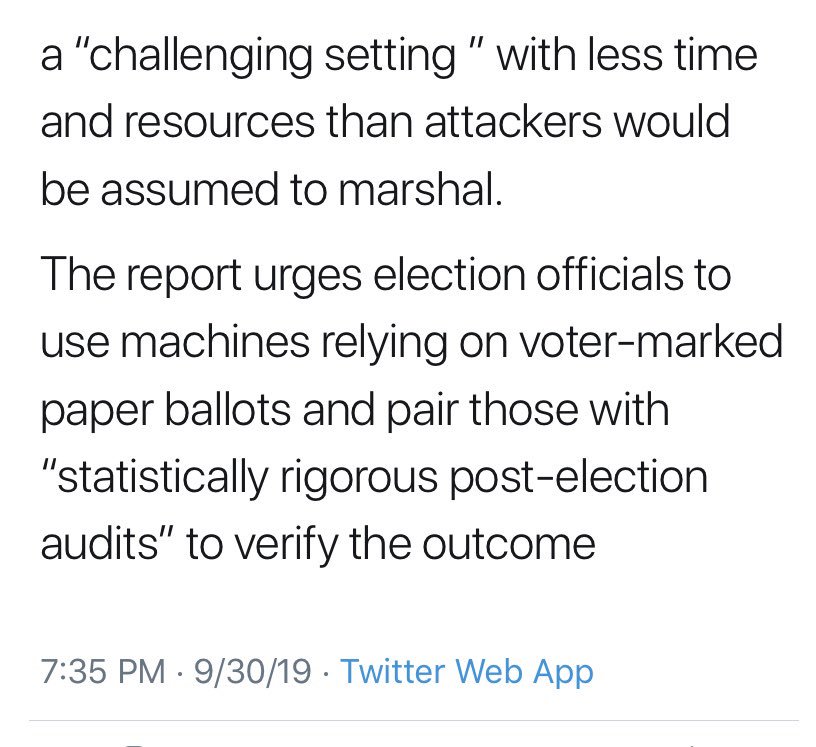 More voters using the election-insider phrase “voter marked paper ballots” in the wake of the DEFCON report. (I removed their handles). Again, most voters don’t realize that insiders have decided the phrase includes controversial & dangerous BMDs sold 4 use by all voters. 25/