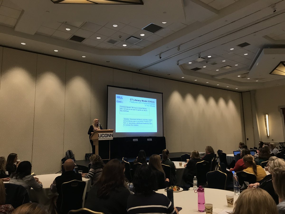 UConnNeag's tweet photo. #SpedSummit presenters @devin_kearns of @UConnNeag as well as Cynthia McGurl of @HILLforLiteracy & Stephney Gonzalez of the #Connecticut Literacy Model Project all speaking to packed rooms this afternoon! #reading #DyslexiaAwarenessMonth #dyslexia https://t.co/mc6NmT2INb