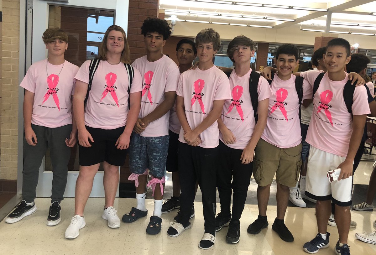 saginawhstx's tweet photo. Pink Out- these kids know how to do it! @SHSTXHOSA @EMSISD #weRsaginaw #EMSproud https://t.co/xaonY32b7P