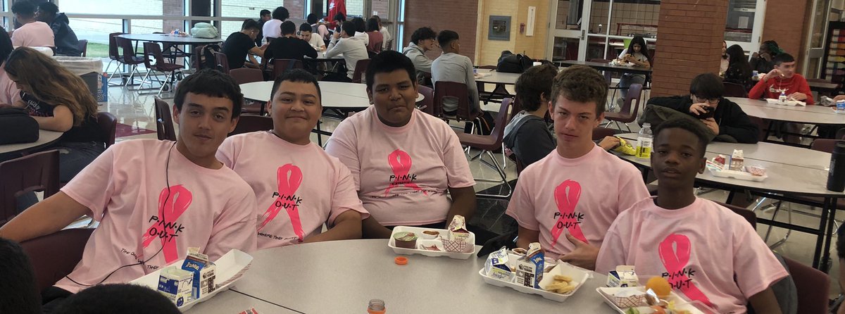 saginawhstx's tweet photo. Pink Out- these kids know how to do it! @SHSTXHOSA @EMSISD #weRsaginaw #EMSproud https://t.co/xaonY32b7P