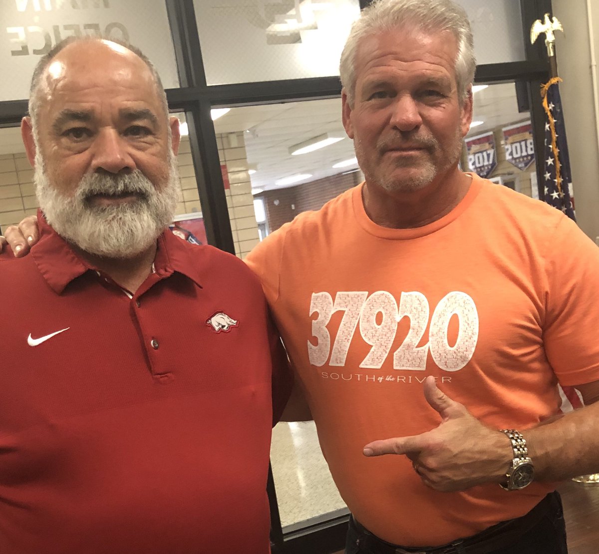 Great having former #VFL  teammate <a href="/CoachJohnChavis/">John J Chavis</a> stop by and check on our players.