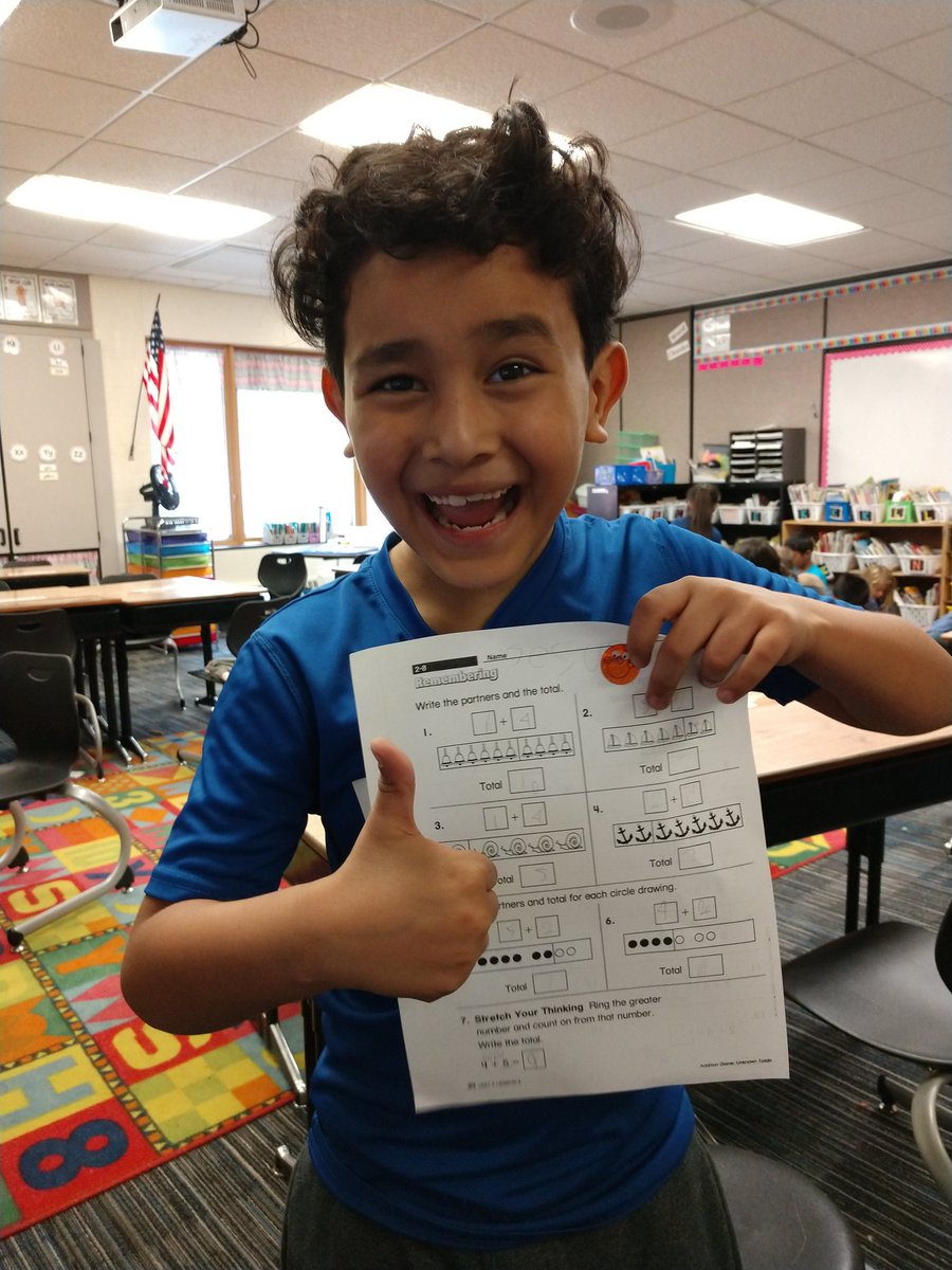 This dude is loving math today!  <a href="/LakeshoreWO/">Lakeshore Elementary</a> <a href="/DeniseArcher6/">Denise Archer</a>