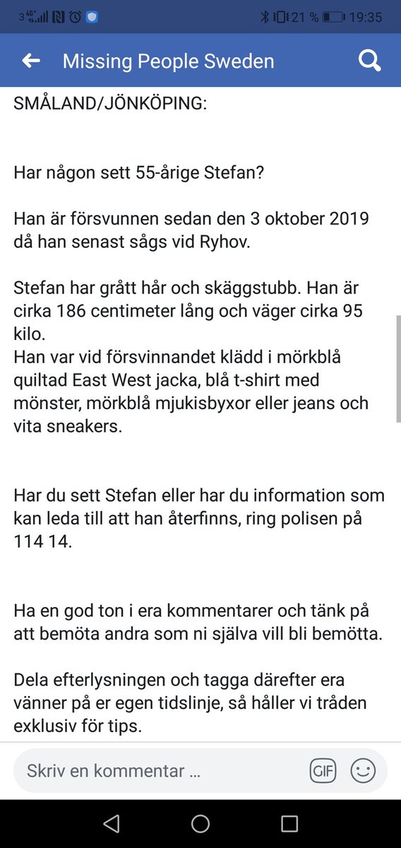 Hör av er om ni vet något! Dela och sprid!!