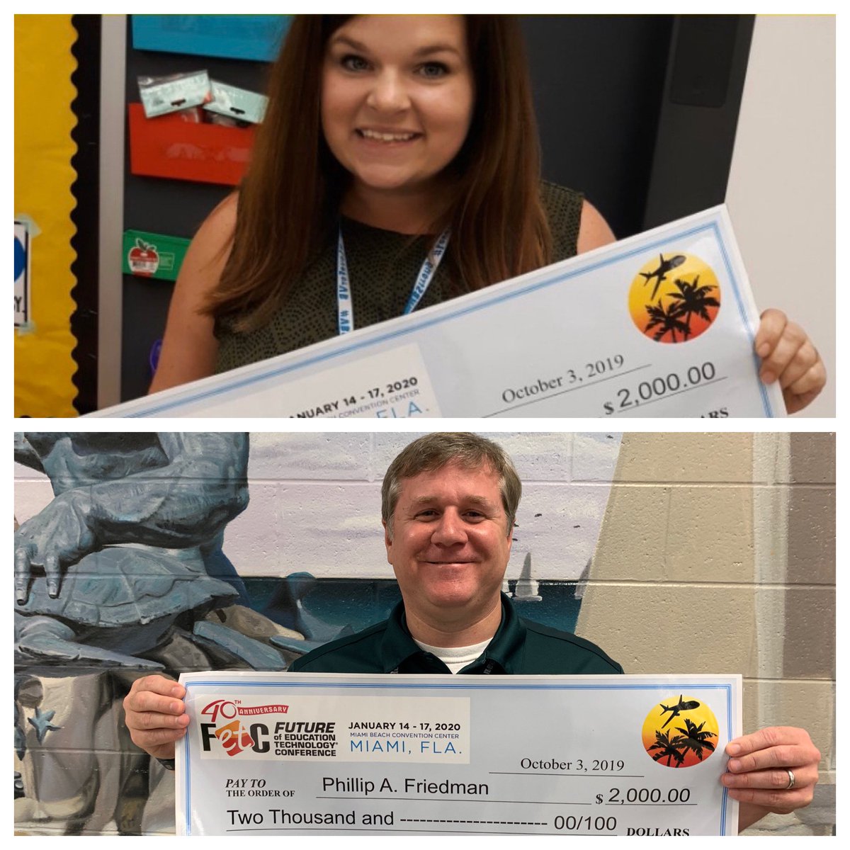 Congratulations to <a href="/BrWhite8/">Br White</a> &amp; <a href="/philfri73/">Phil Friedman</a> for being selected as this years recipients of the #vbits grant award to attend <a href="/fetc/">FETC</a>. So excited for them and to learn from their experience! <a href="/vbschools/">VBSchools</a> <a href="/TechTeachVB/">Sheila Teri</a> <a href="/matthewcolohan/">Matthew Colohan</a> <a href="/KimAdams007/">kimberly f. adams 🏳️‍🌈☮️🏈🇺🇦</a> <a href="/wjohnsen/">Bill Johnsen</a> <a href="/VBAggie93/">Paige Scherr</a> @RMESPrincipal #fetc