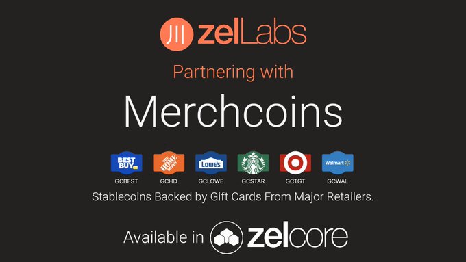 Maintain custody of gift card tokens directly in ZelCore Desktop &amp; Mobile for Best Buy, Home Depot, Lowes, Starbucks, Target, Walmart, with more to come! #ZelLabs <a href="/merchcoins/">Merchcoins</a> $ZEL
