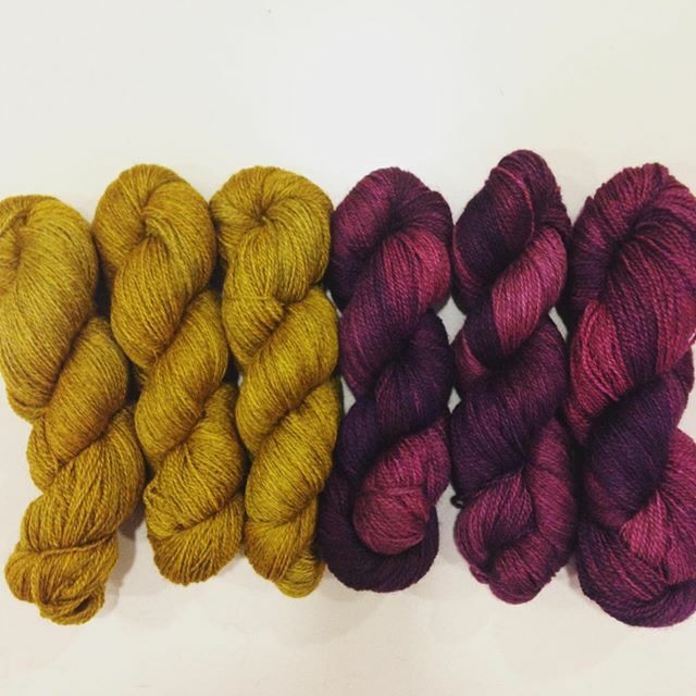 bone_rebecca's tweet photo. We have Blackcurrant Sorbet and Violent Mustard hand dyed 4ply back in stock now. More colours to come this weekend. #norfolkyarn #norwichlanes #handdyedyarn #britishwool #knittersofinstagram https://t.co/2PkdhlO3yX